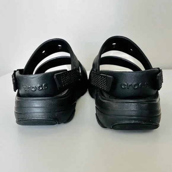 Crocs Classic All Terrain Rubber Sandals Hook & Loop Strap Unisex M10/W12 Black - Picture 11 of 11